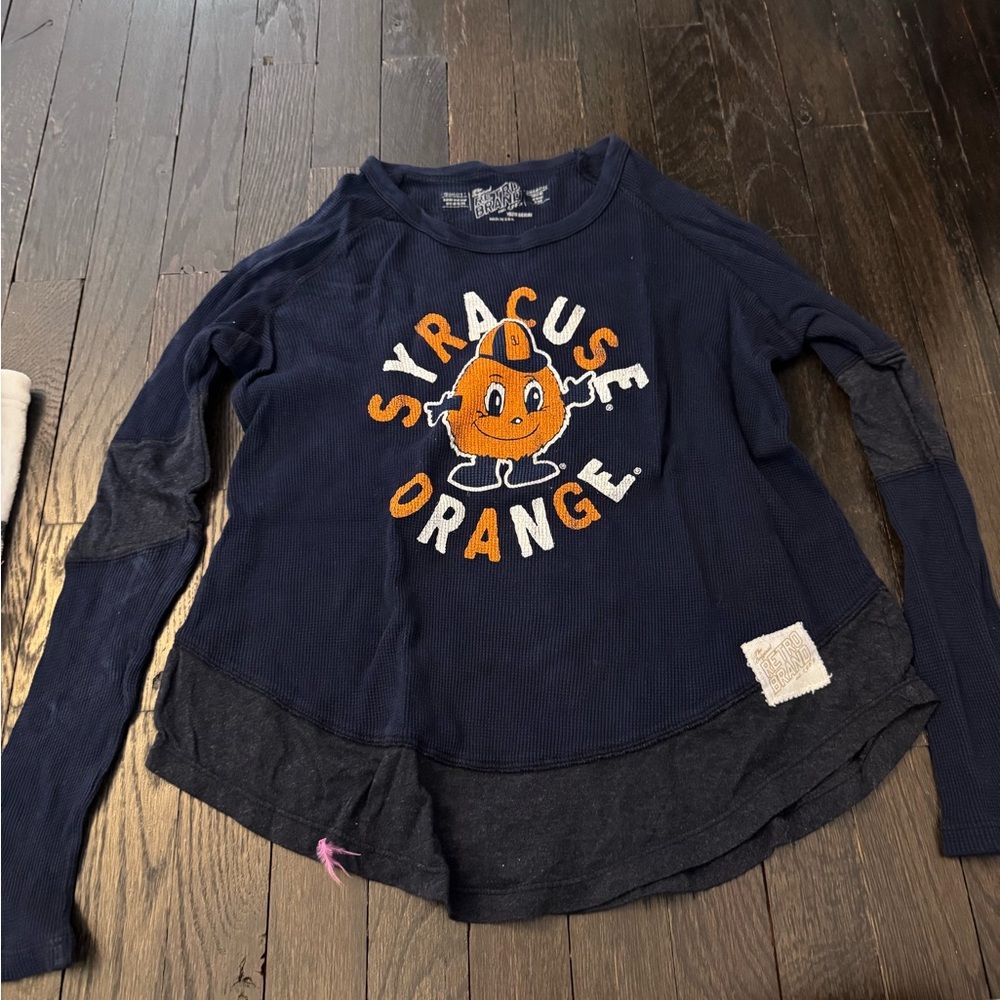 Syracuse Orange Navy Long Sleeve Kids Tee